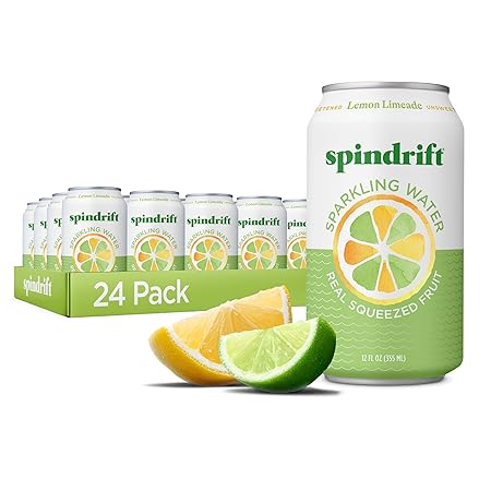 Spindrift Lemon Limeade Can 12 Ounce (Pack of 24)