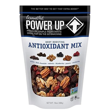 Gourmet Nut Power up 100% All Natural Health Antioxidant Body Boosting Trail Mix 13oz