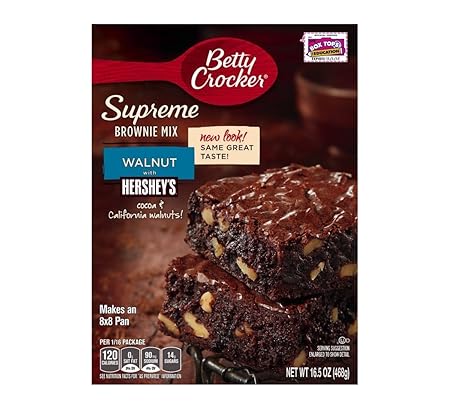 Betty Crocker Hersheys Premium Brownie Walnut, 16.5 OZ (Pack of 12)
