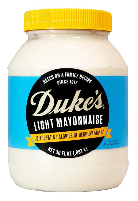 Duke’s Light Mayonnaise Jar – Smooth & Creamy, 30 Ounce (Pack of 1)