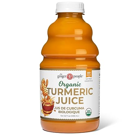 99% Pure Organic Turmeric Juice by The Ginger People – Digestive Health, Premium Quality, 32 Fl oz Bottle (Pack of 12)
