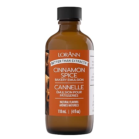 Lorann Oils Cinnamon Spice Bakery Emulsion: True Cinnamon Essence, Perfect for Enhancing Spiced Undertones in Baked Goods, Gluten-Free, Keto-Friendly, Cinnamon Extract Alternative for Your Kitchen