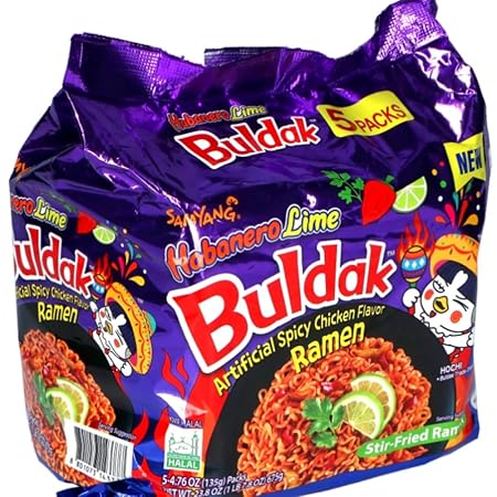 Samyang Habanero Lime Flavor Buldak Ramen Pack of 5