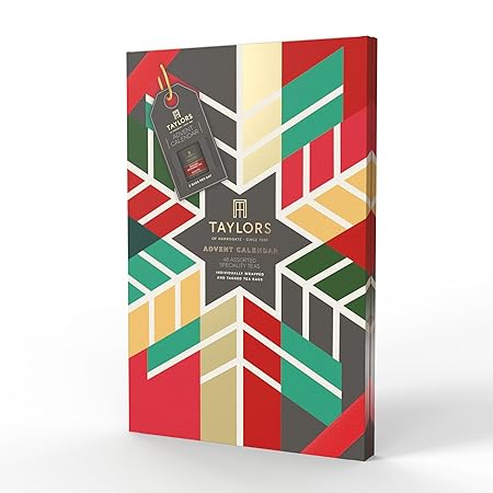 NEW Taylors of Harrogate Holiday Tea Advent Calendar 2025 Gift Set – 24 Flavors, 48 Tea Bags – Countdown to Christmas with Premium British Teas