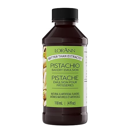 Lorann Oils Pistachio Bakery Emulsion: Genuine Pistachio Aroma, Perfect for Boosting Nutty Notes in Baked Goods, Gluten-Free, Keto-Friendly, Pistachio Extract Substitute Essential for Your Kitchen
