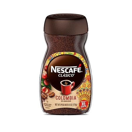 NESCAFÉ CLÁSICO Colombia, Medium Roast Instant Coffee, 6 oz. Jar