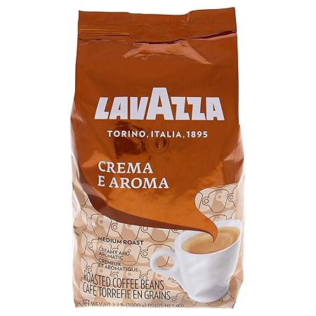 Lavazza Crema E Aroma Coffee Beans 2.2-Pound Bag (Pack Of 6)