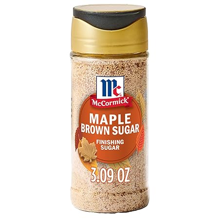 McCormick Finishing Sugar, Maple Brown Sugar, Limited Edition, Classic Flavor Pairing of Maple with Rich Brown Sugar, For Coffee, Cookies & More, 3.09 oz