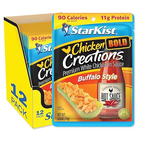 StarKist Chicken Creations BOLD Buffalo Style, 2.6 oz Pouch (Pack of 12)