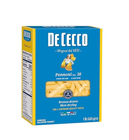 De Cecco Pasta, Pennoni No.38, 5 Pounds (Pack of 4) - Made in Italy, High in Protein & Iron, Bronze die