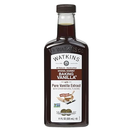 Watkins All Natural Original Gourmet Baking Vanilla, with Pure Vanilla Extract, 11 Fl Oz (Pack of 1) - Packaging May Vary