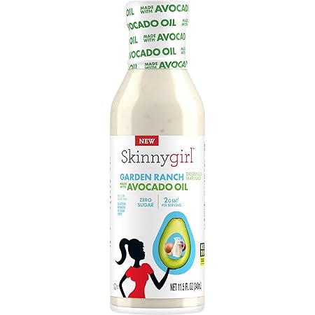 Skinnygirl Sugar Free Gluten Free Avocado Oil Salad Dressing, Garden Ranch, 11.5 Ounce