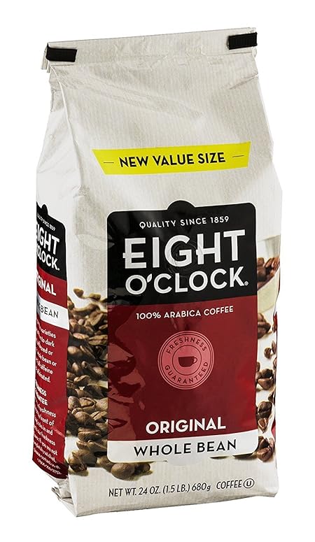 Eight O'Clock Coffee Original Whole Bean, 24 oz (Pack of 6)