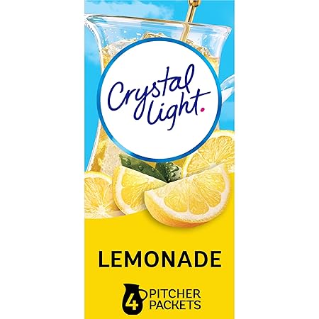 Crystal Light Sugar-Free Lemonade Naturally Flavored Powdered Drink Mix 48 Count Pitcher Packets