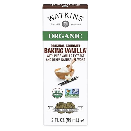 Watkins Organic Original Gourmet Baking Vanilla, with Pure Vanilla Extract, 2 oz. Bottle, 1-Pack