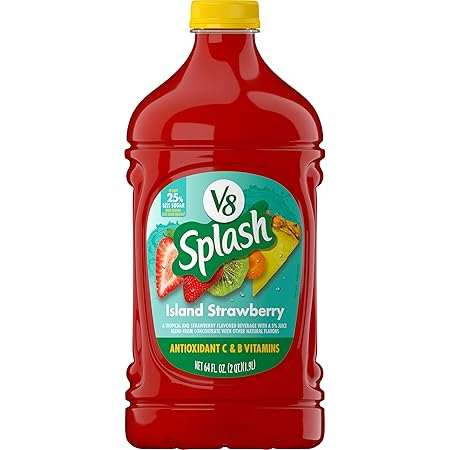 V8 Splash Island Strawberry Flavored Beverage, 64 fl oz Bottle