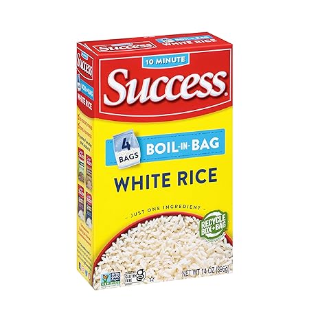Success Boil-in-Bag Rice, White Rice, Quick and Easy Rice Meals, 14-Ounce Box