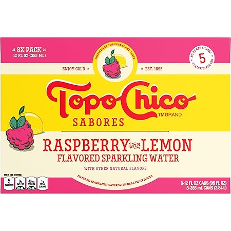 Topo Chico Sabores Raspberry with Lemon 12oz 8pk