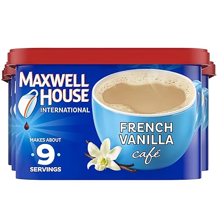 Maxwell House International French Vanilla Café-Style Instant Coffee Beverage Mix, 4 ct. Pack, 8.4 oz. Canisters