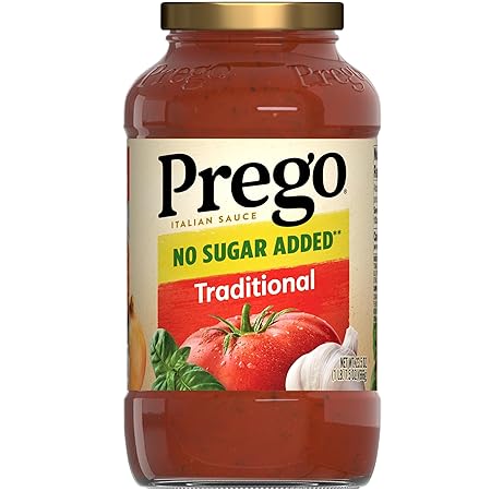 Prego Traditional No Sugar Added Pasta Sauce, 23.5 Oz Jar
