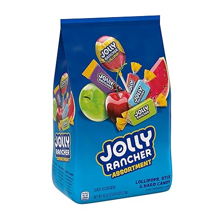 JOLLY RANCHER Assorted Fruit Flavored Hard Candy Bulk Bag, 46 oz
