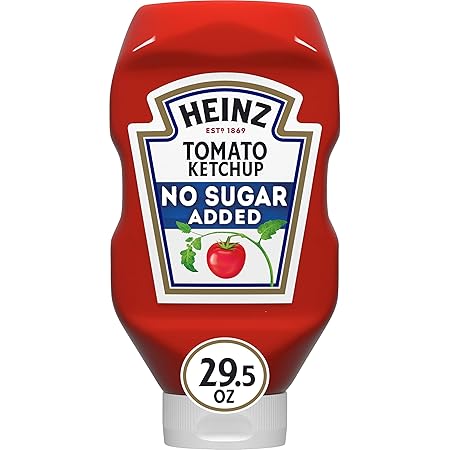 Heinz No Sugar Added Tomato Ketchup (29.5 oz Bottles, Pack of 12)