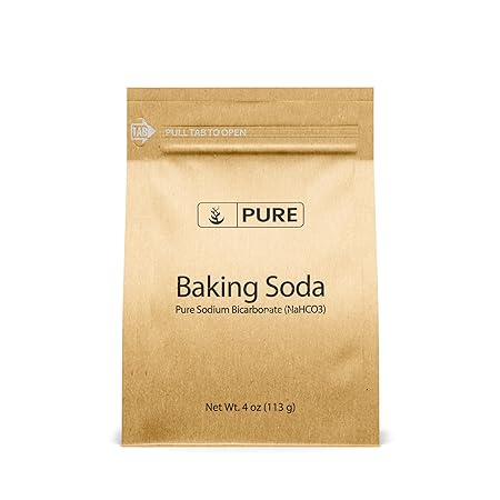 Pure Original Ingredients Sodium Bicarbonate (Baking Soda) (4 oz) Always Pure, No Fillers Or Additives, Eco-Friendly Packaging