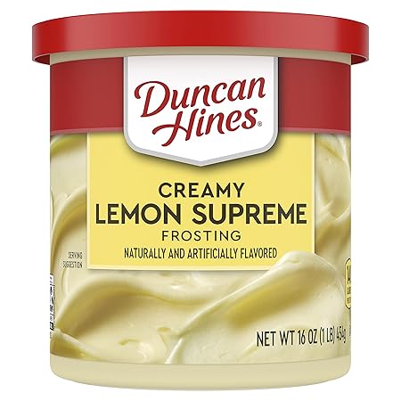 Duncan Hines Creamy Lemon Supreme Frosting, 8-16 OZ Cans
