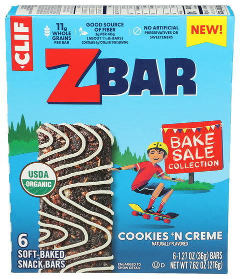 Clif Kid 
Zbar Cookies N Creme 6Pc, 7.62 OZ.