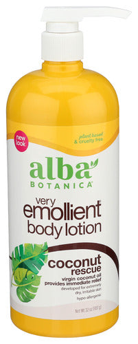 Alba Botanica 
Lotion Body Ccnut Rescue, 32 OZ.