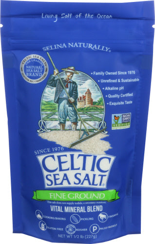 Celtic 
Sea Salt Fine Grnd Pou, 8 OZ.