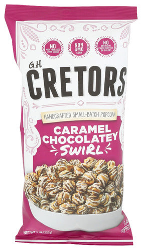 GH CRETORS POPCORN CRMEL CHOC SWIRL - 8 OZ