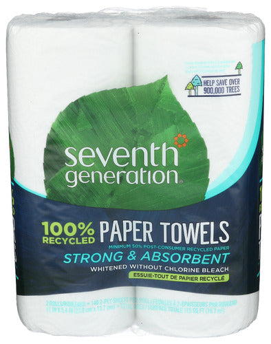 SEVENTH GENERATION PAPER TOWEL WHT 2RL PCK - 1 EA