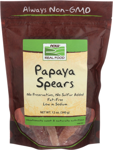 Now Fruit Papaya Spears, 12 OZ.