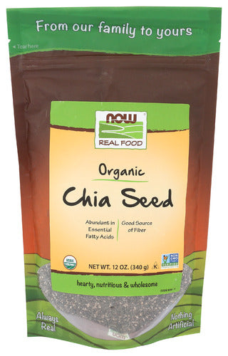 Now Seeds Black Chia Organic, 12 OZ.