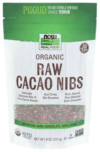 Now Cacao Nibs Org, 8 OZ.