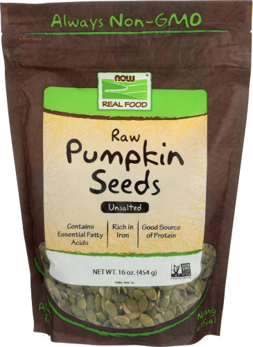 Now Seeds Pumpkin Raw, 16 OZ.