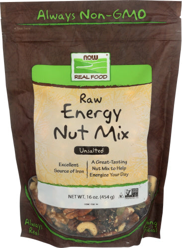 Now Nuts Raw Energy Mix, 16 OZ.