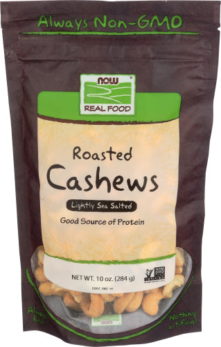 Now Cashews Roasted Salted, 10 OZ.