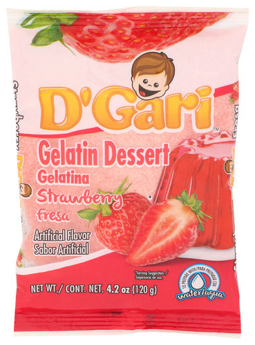 Dgari 
Gelatina Strawberry Wwtr, 4.2 OZ.