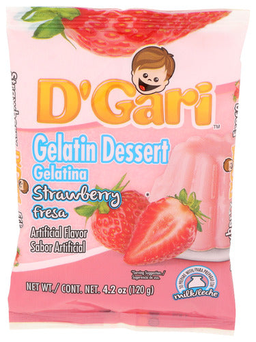 Dgari 
Gelatina Strawberry Wmlk, 4.2 OZ