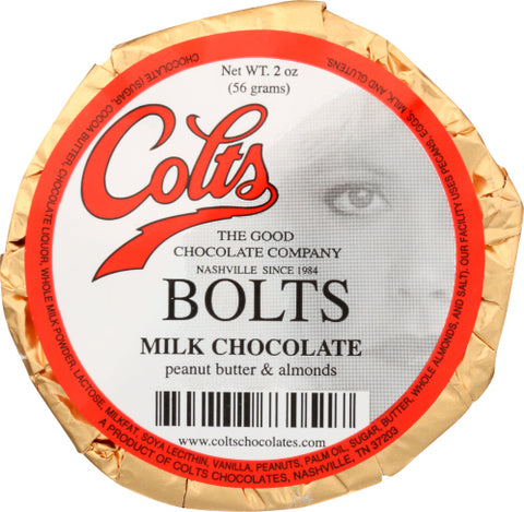 Colts Chocolates 
Choc Mlk Colts Bolts, 2 OZ.