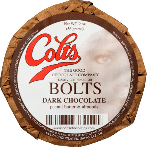 Colts Chocolates 
Choc Drk Colts Bolts, 2 OZ.
