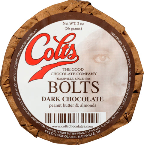 Colts Chocolates 
Choc Drk Colts Bolts, 2 OZ.