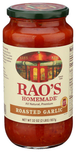 Raos Sauce Garlic Roasted, 32 OZ.