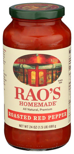 Raos Sauce Roasted Red Pepper, 24 OZ.