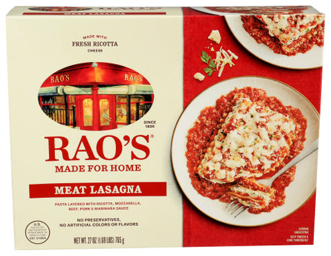 Raos Entree Meat Lasagna, 27 OZ.