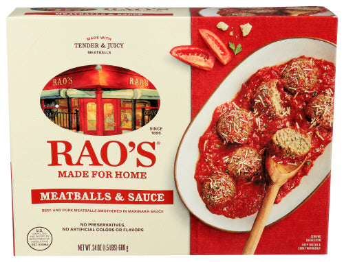 Raos Entree Meatbls Sauce Fam, 24 OZ.