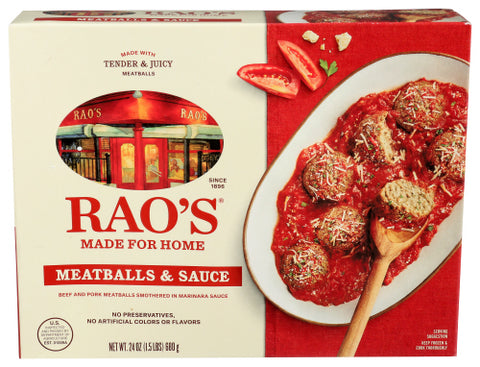Raos Entree Meatbls Sauce Fam, 24 OZ.