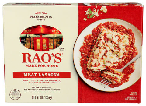 Raos Entree Meat Lasagna, 9 OZ.